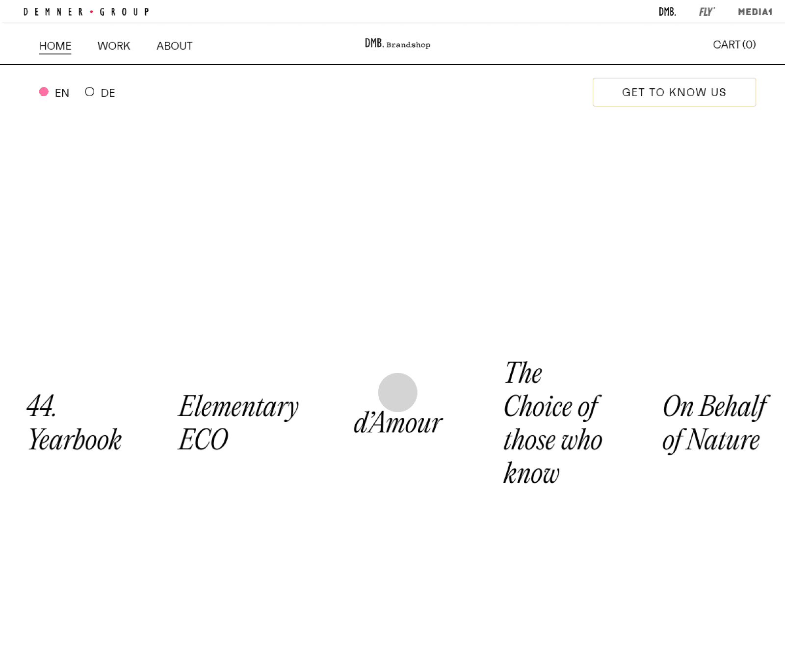 DMB. Brandshop homepage