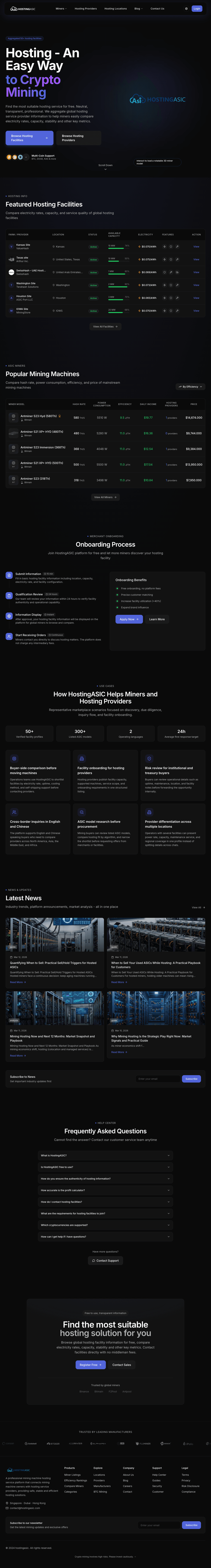 HostingASIC homepage