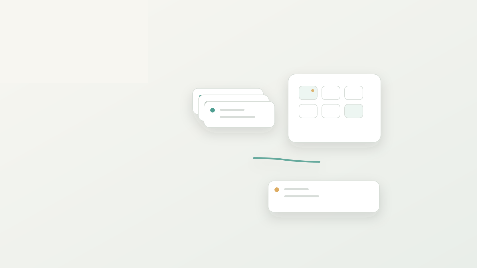 Abstract B2B case study checklist cover with proof cards and outcome blocks