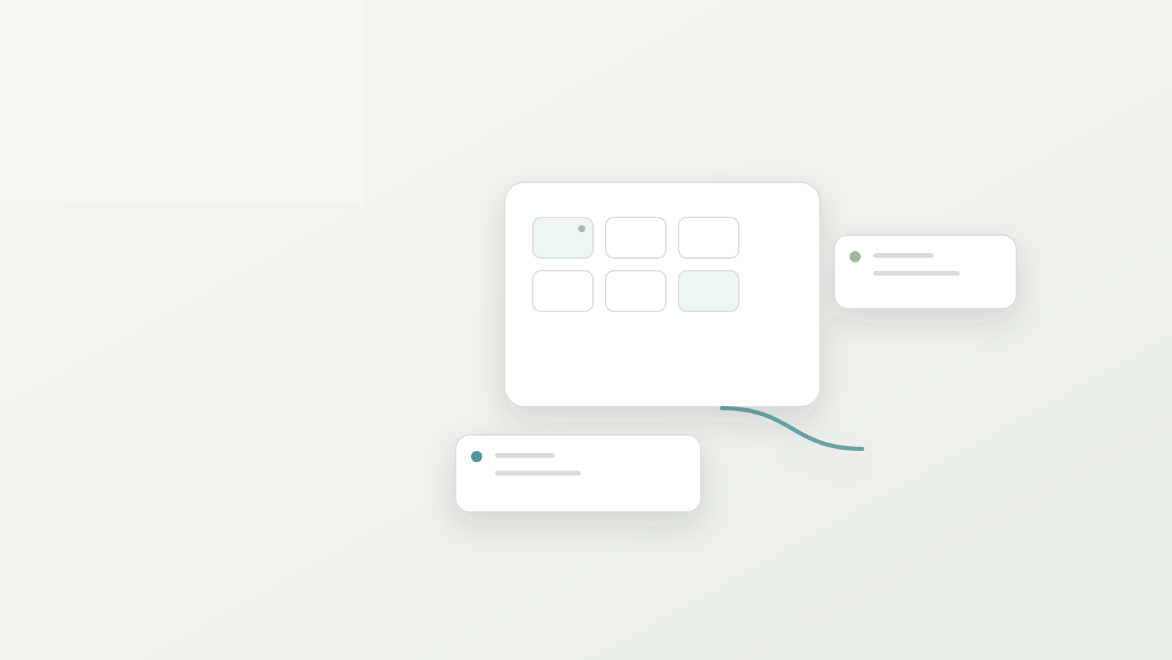 Abstract B2B service page QA cover with conversion modules and checklist cards