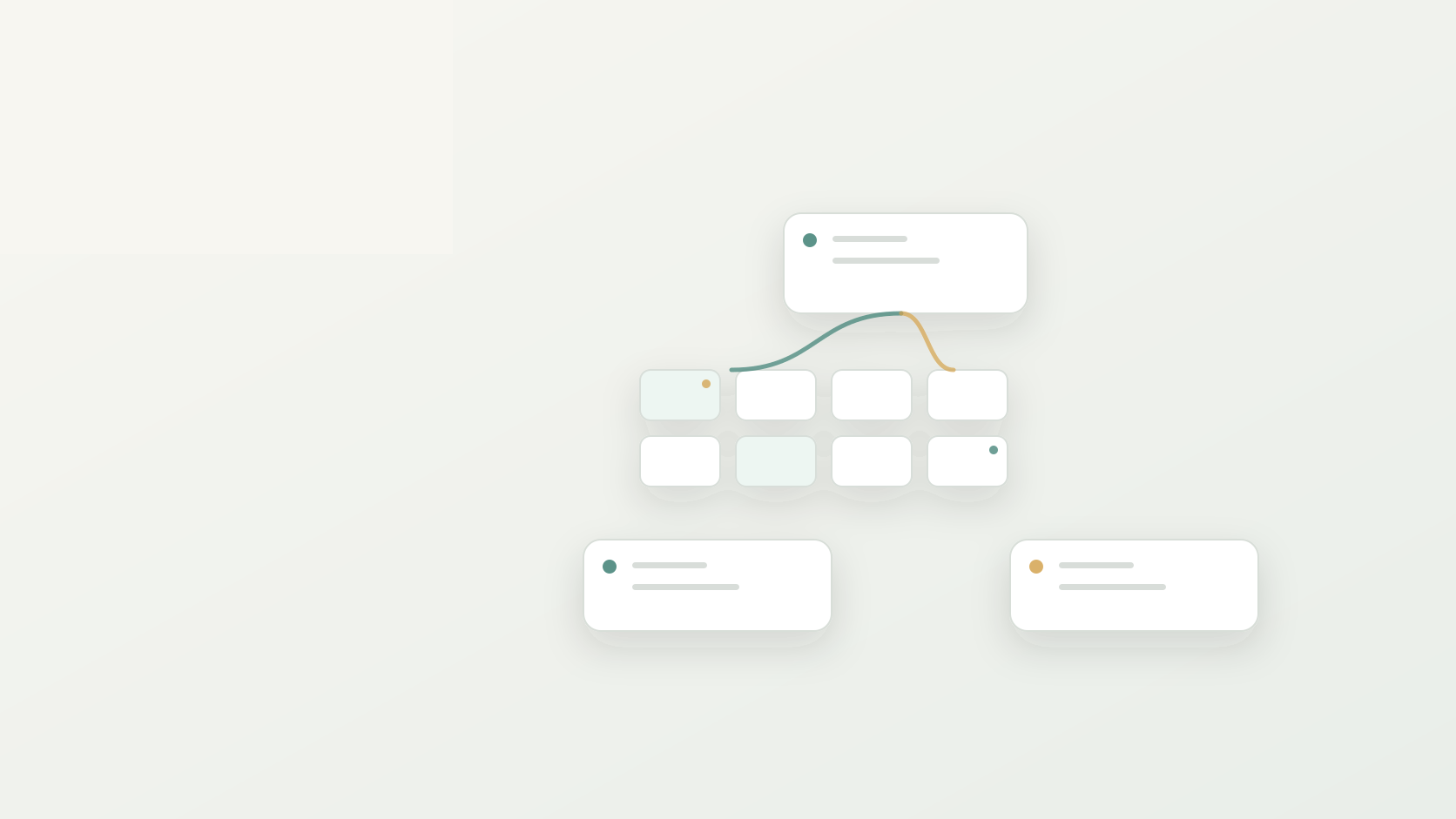 Abstract B2B website information architecture audit cover with sitemap cards