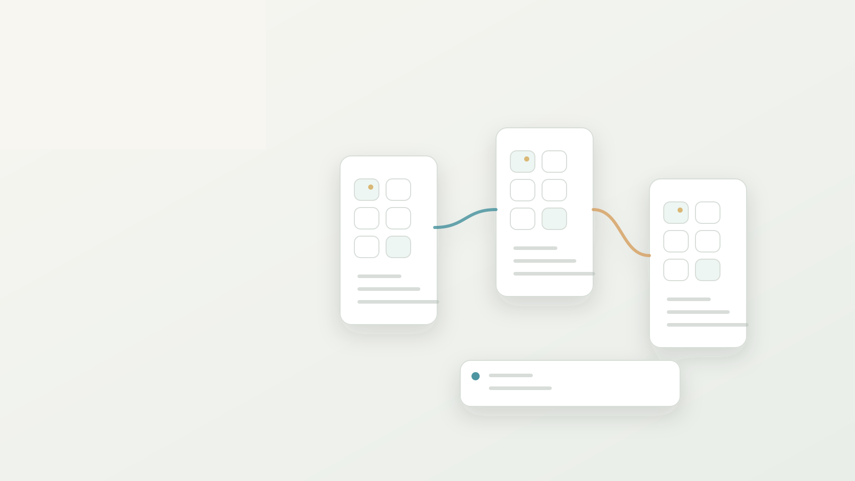 Abstract headless commerce migration cover with storefront and API architecture panels