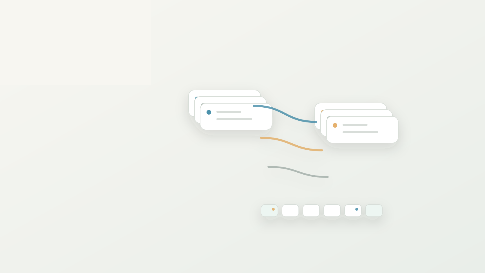 Abstract redirect map cover with old and new URL mapping cards