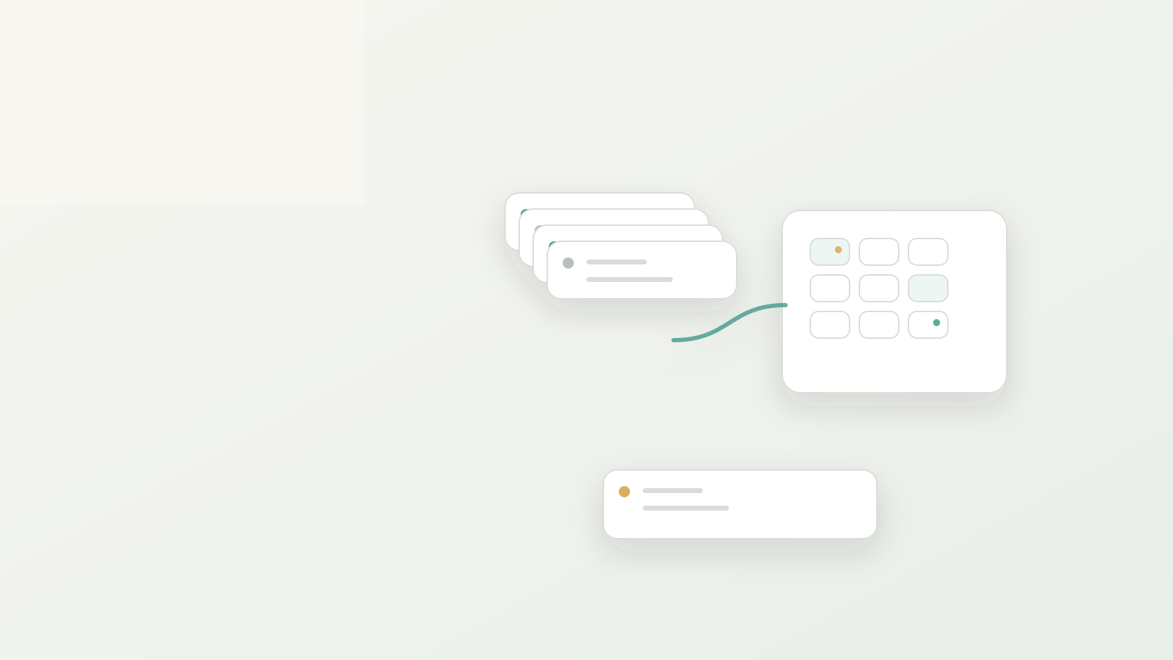 Abstract ecommerce app audit cover with dependency blocks and cleanup panels