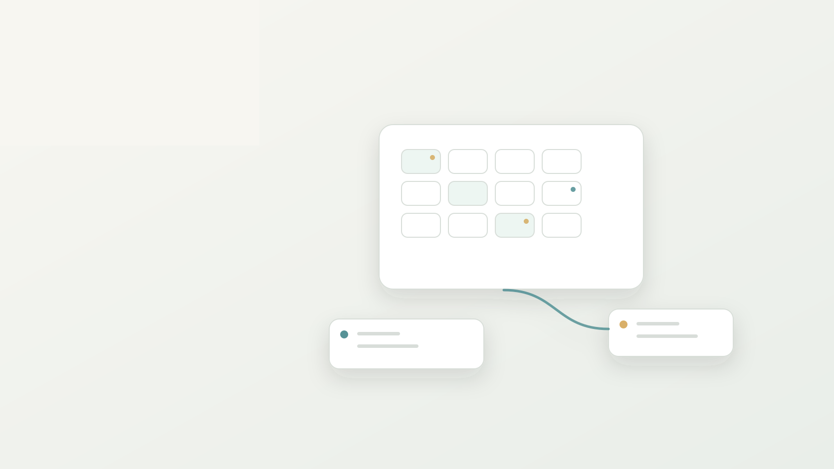 Abstract ecommerce theme audit cover with template inventory and component cards