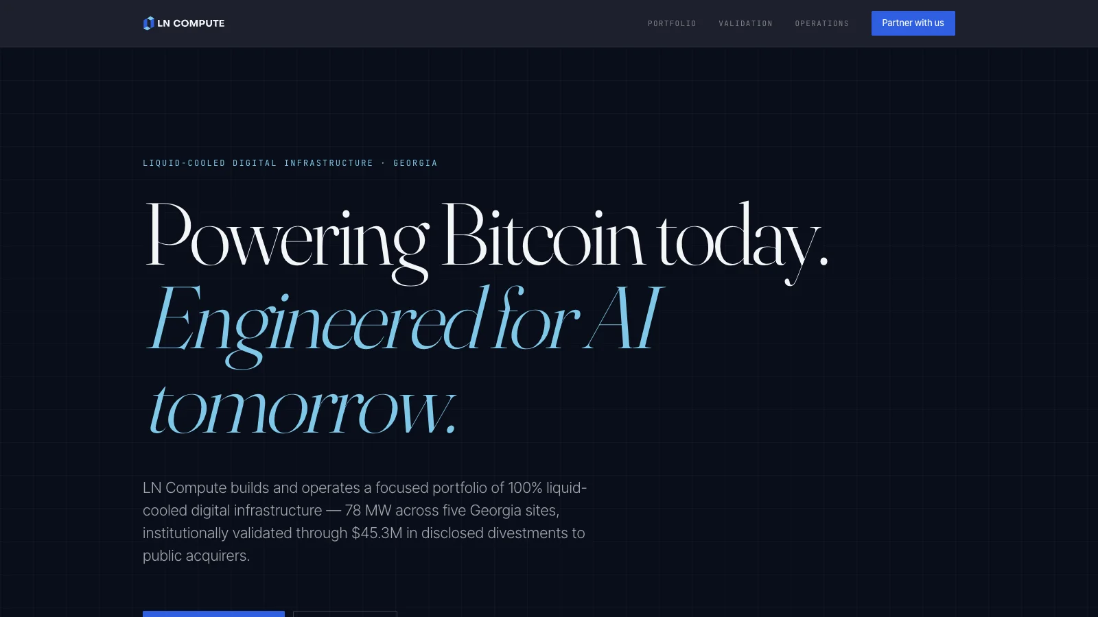 LN Compute homepage