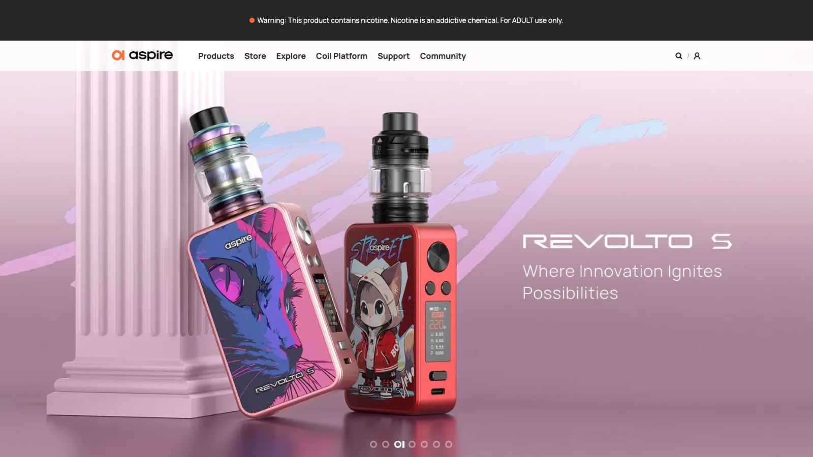 Aspire homepage