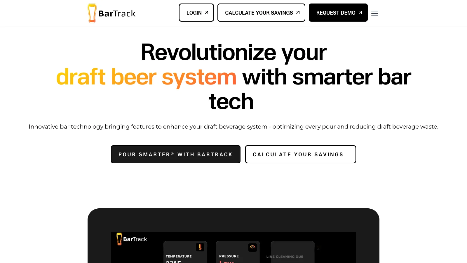 BarTrack homepage