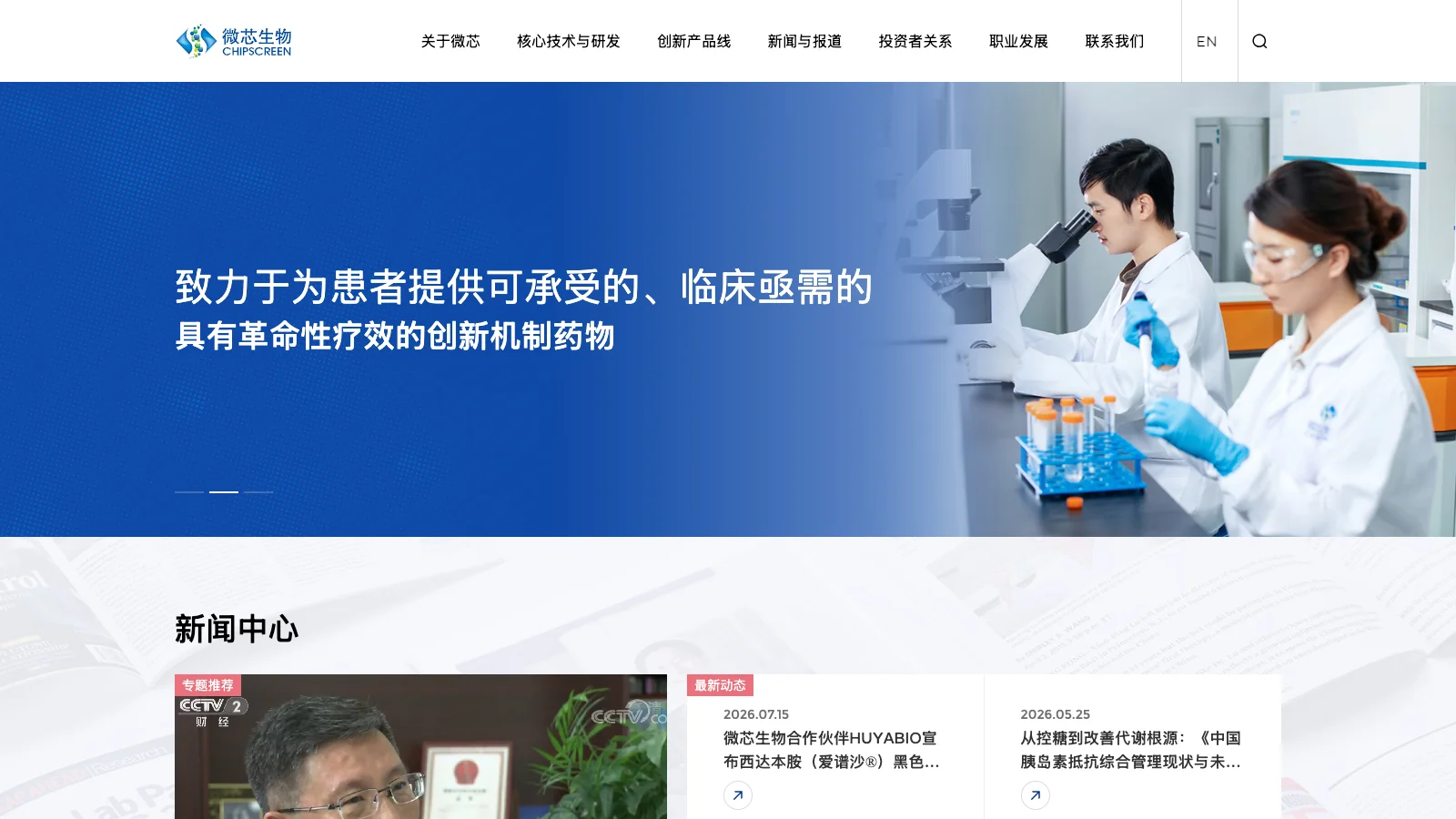 Chipscreen homepage
