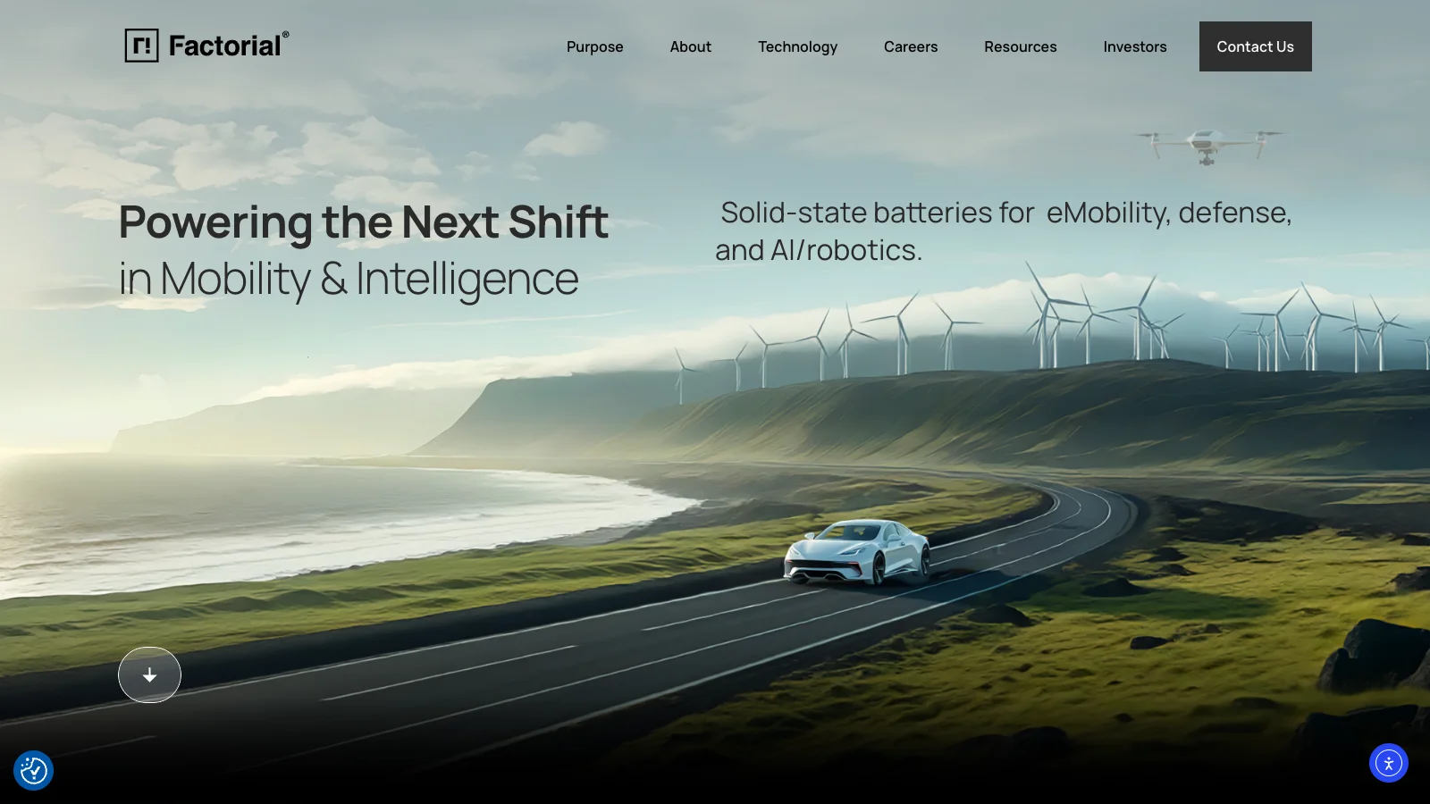 Factorial Energy homepage
