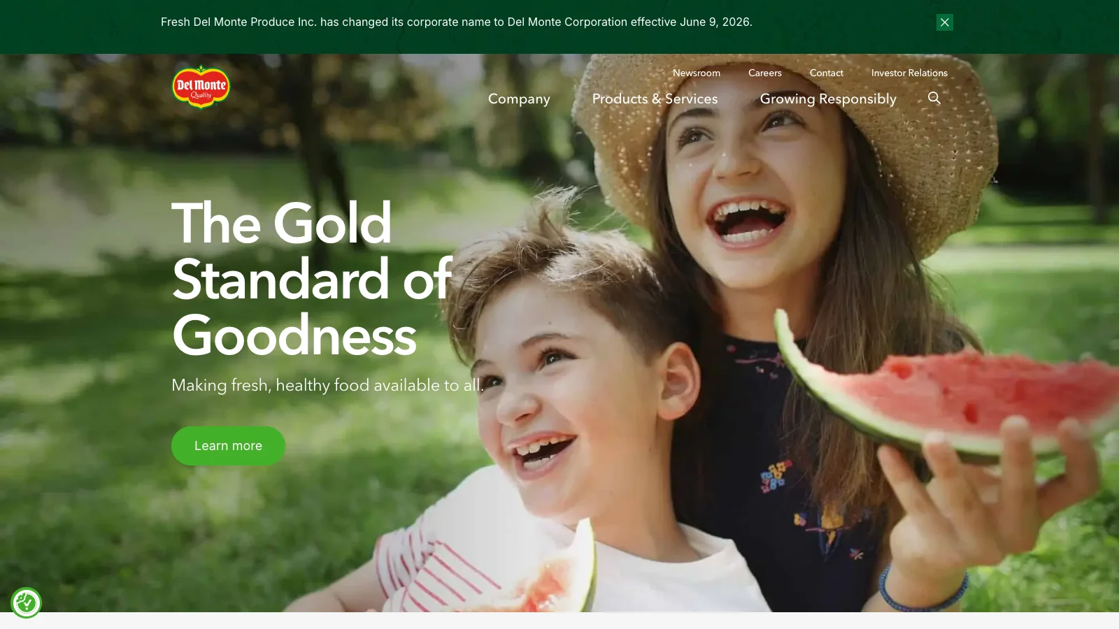 Fresh Del Monte homepage