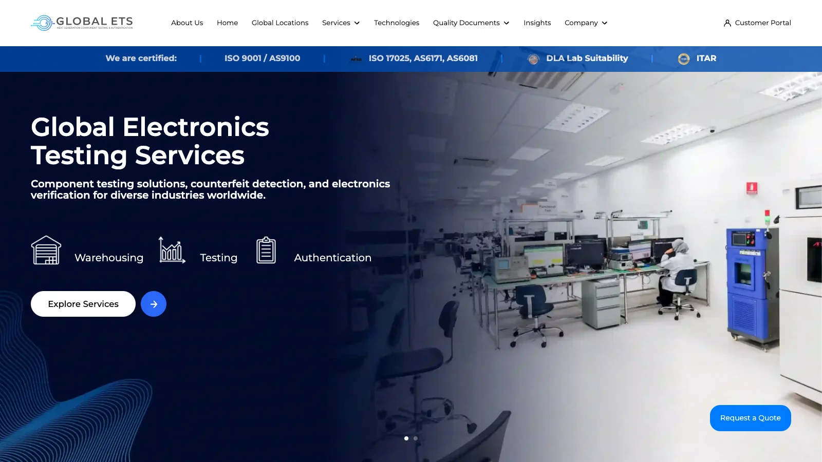 Global ETS homepage