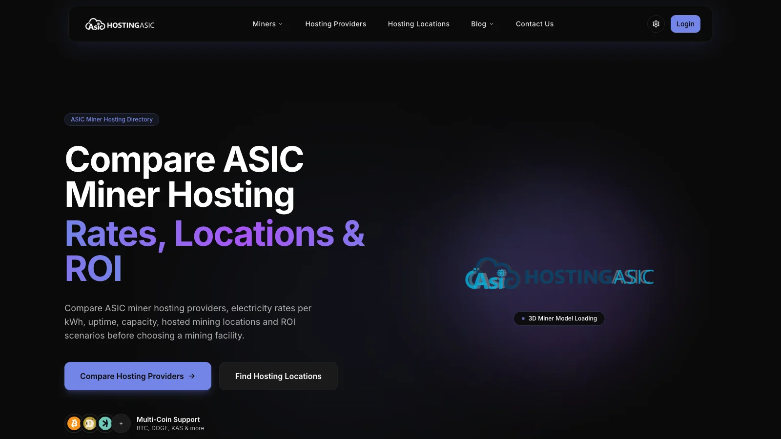 HostingASIC homepage