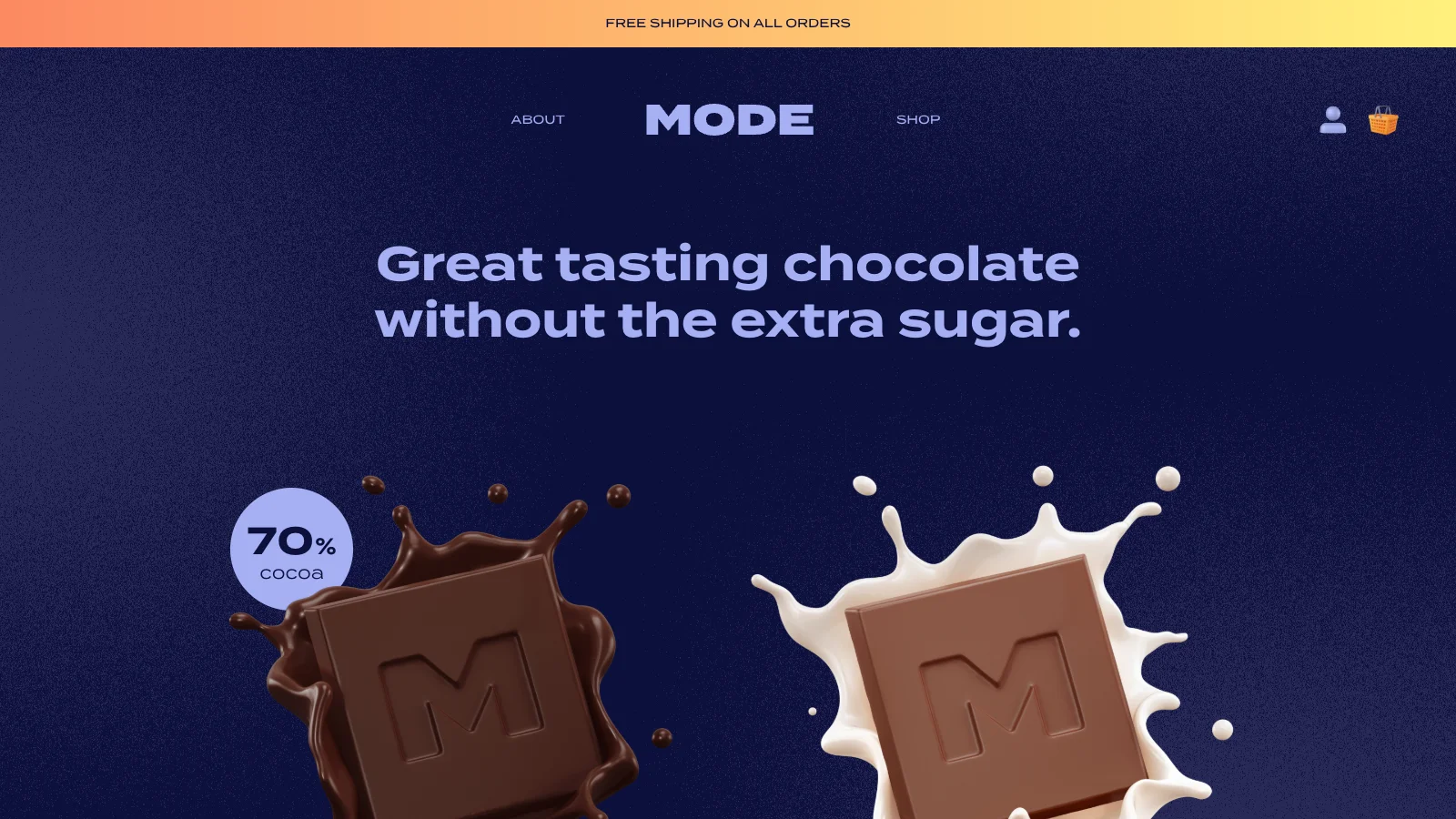 Mode Chocolate homepage