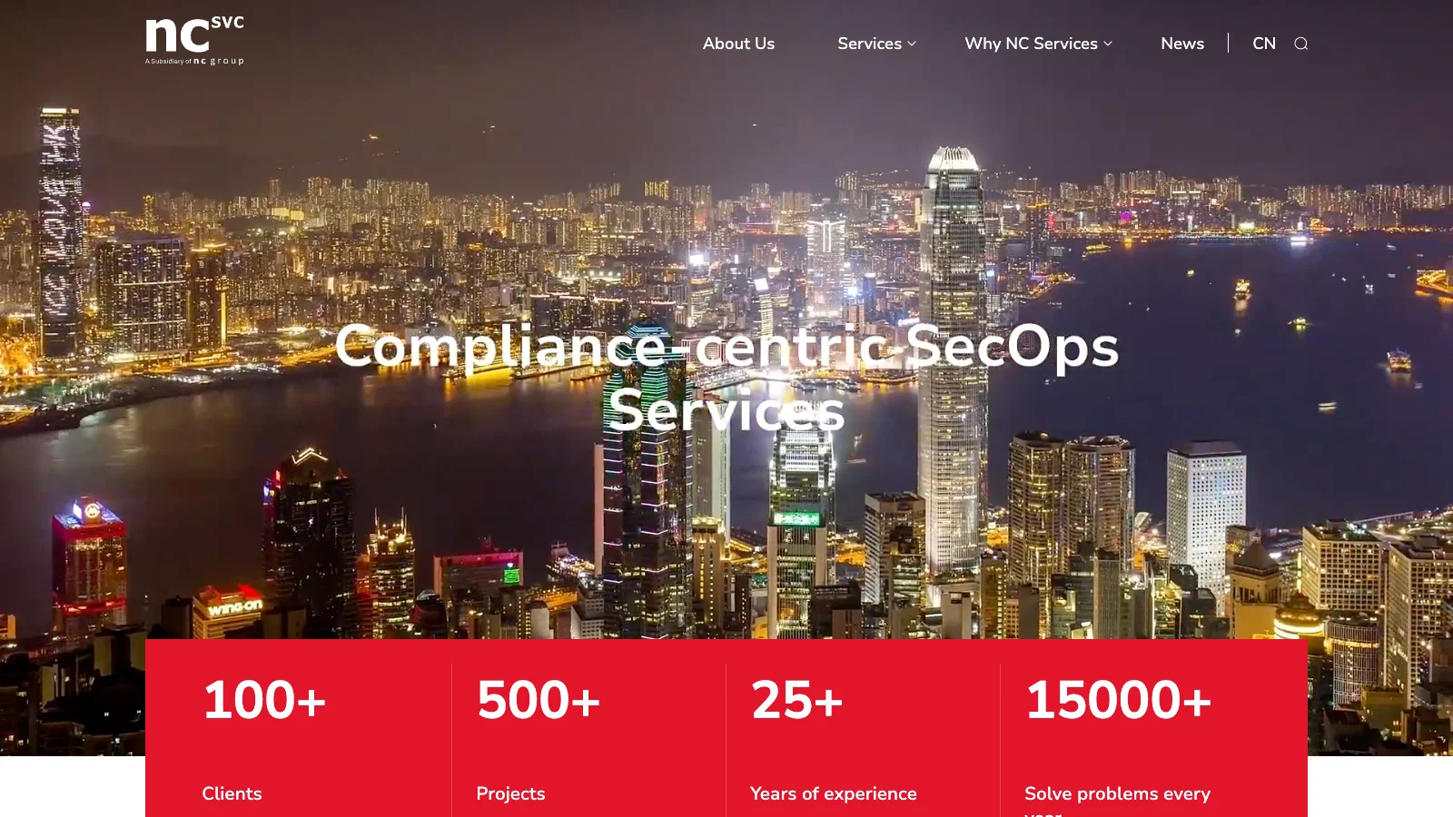 NC Services homepage