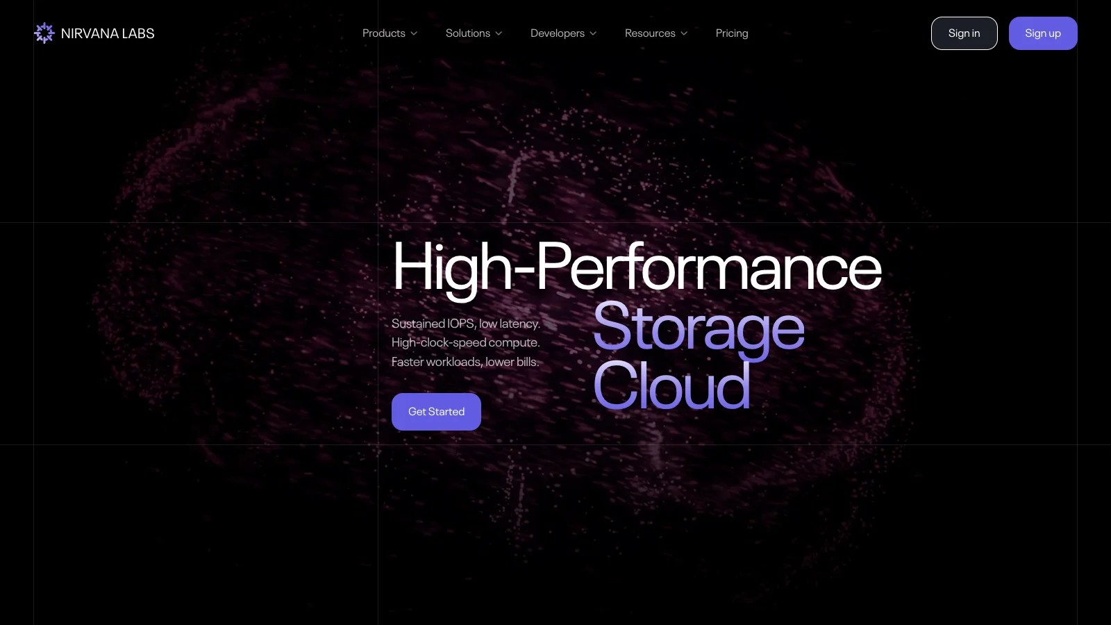 Nirvana Labs homepage