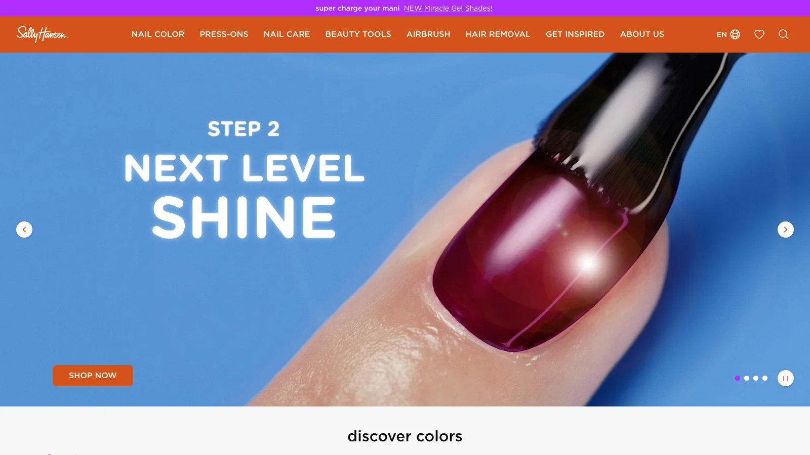 Sally Hansen homepage