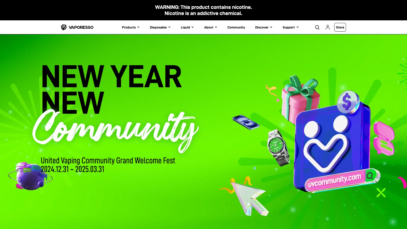 VAPORESSO homepage