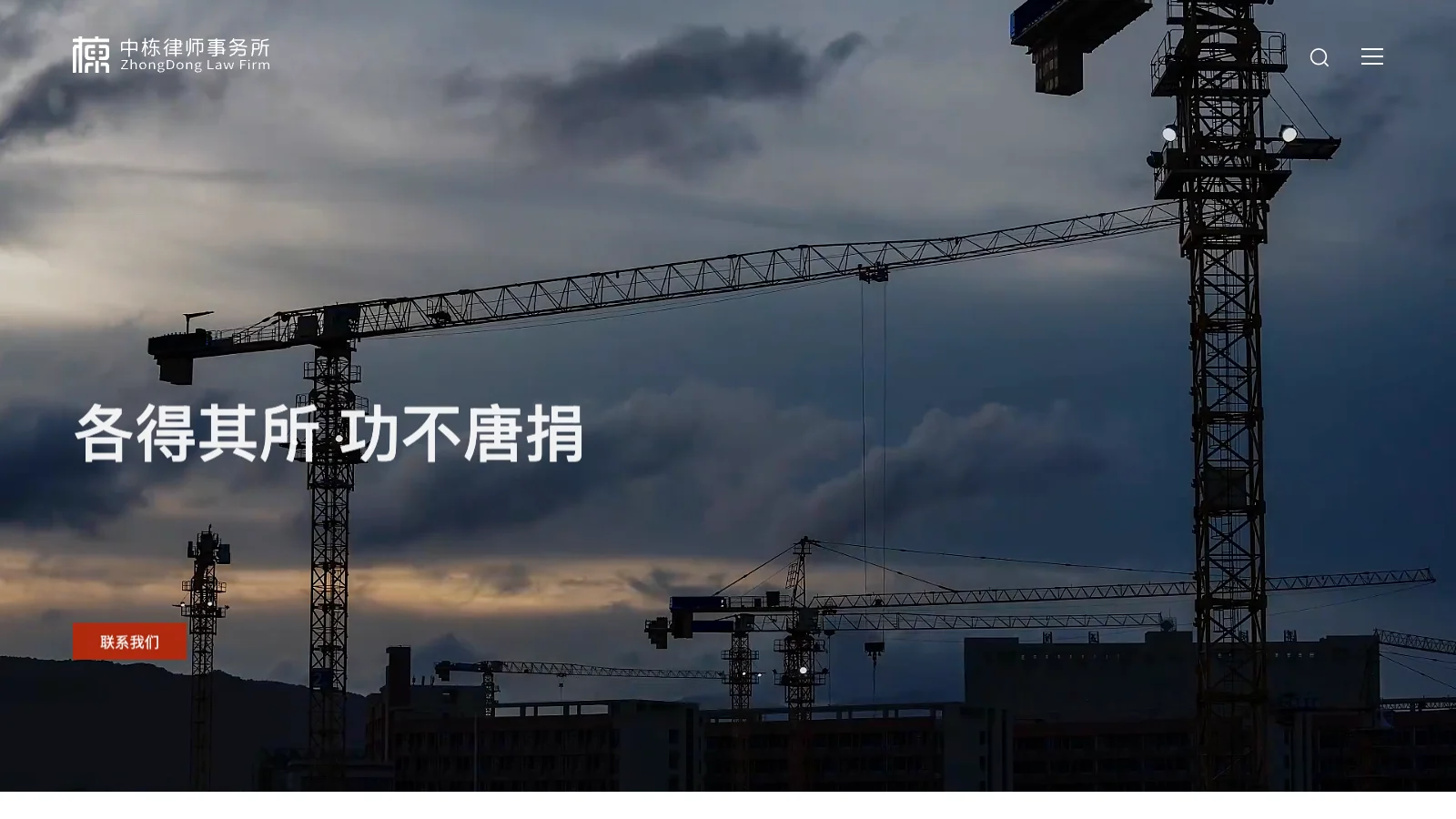 ZhongDong Law Firm 首页预览