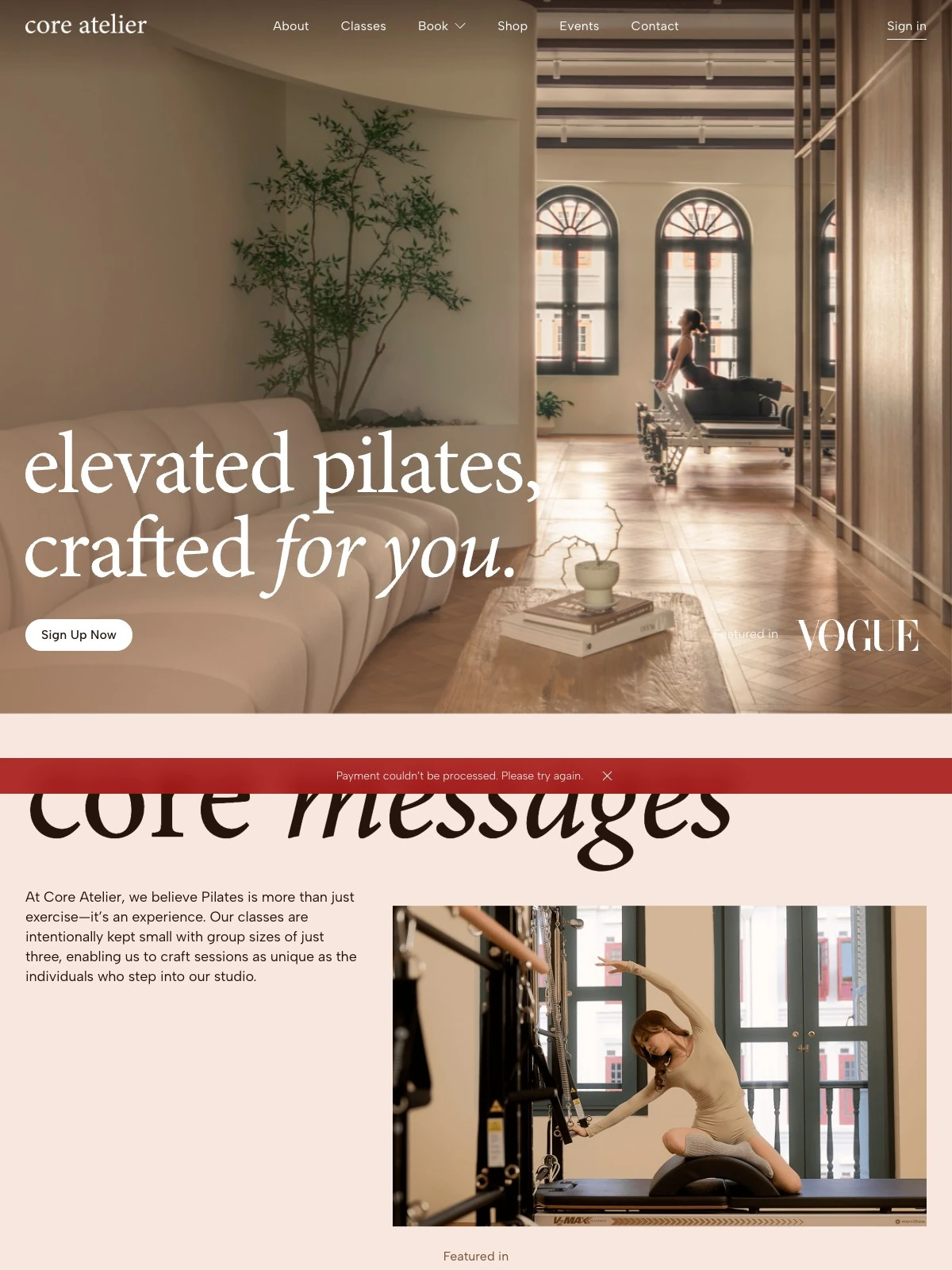 Core Atelier Pilates 项目案例