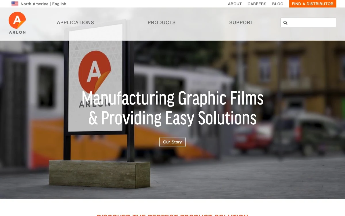 Arlon Graphics 首页预览