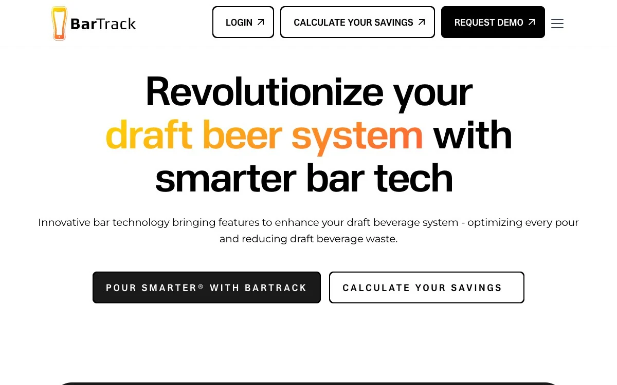 BarTrack 首页预览