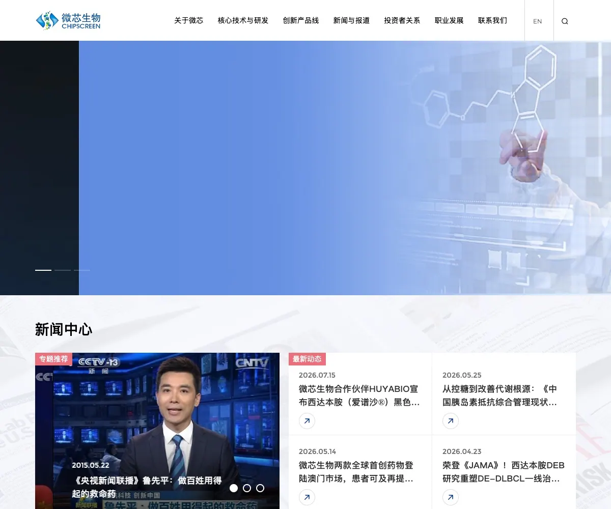 Chipscreen homepage