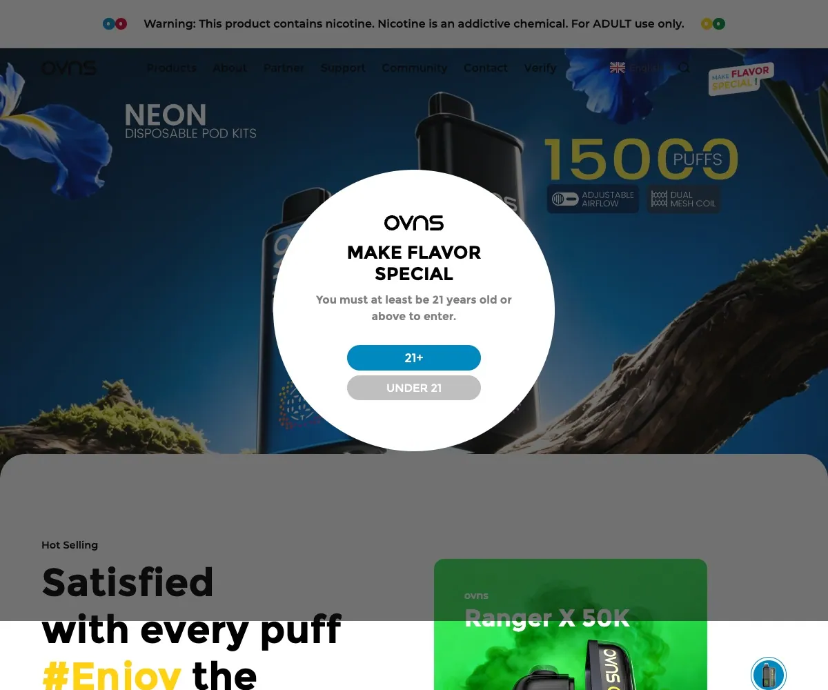 OVNS 首页预览