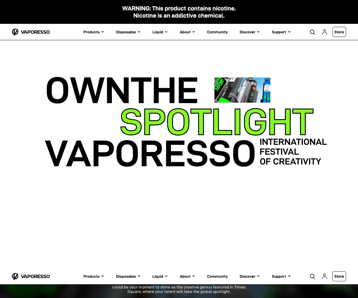 Own The Spotlight homepage