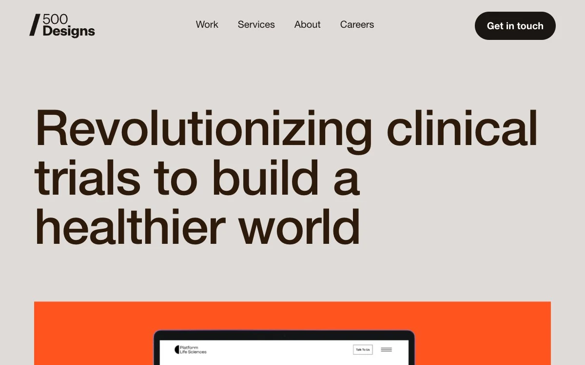 Platform Life Sciences 首页预览