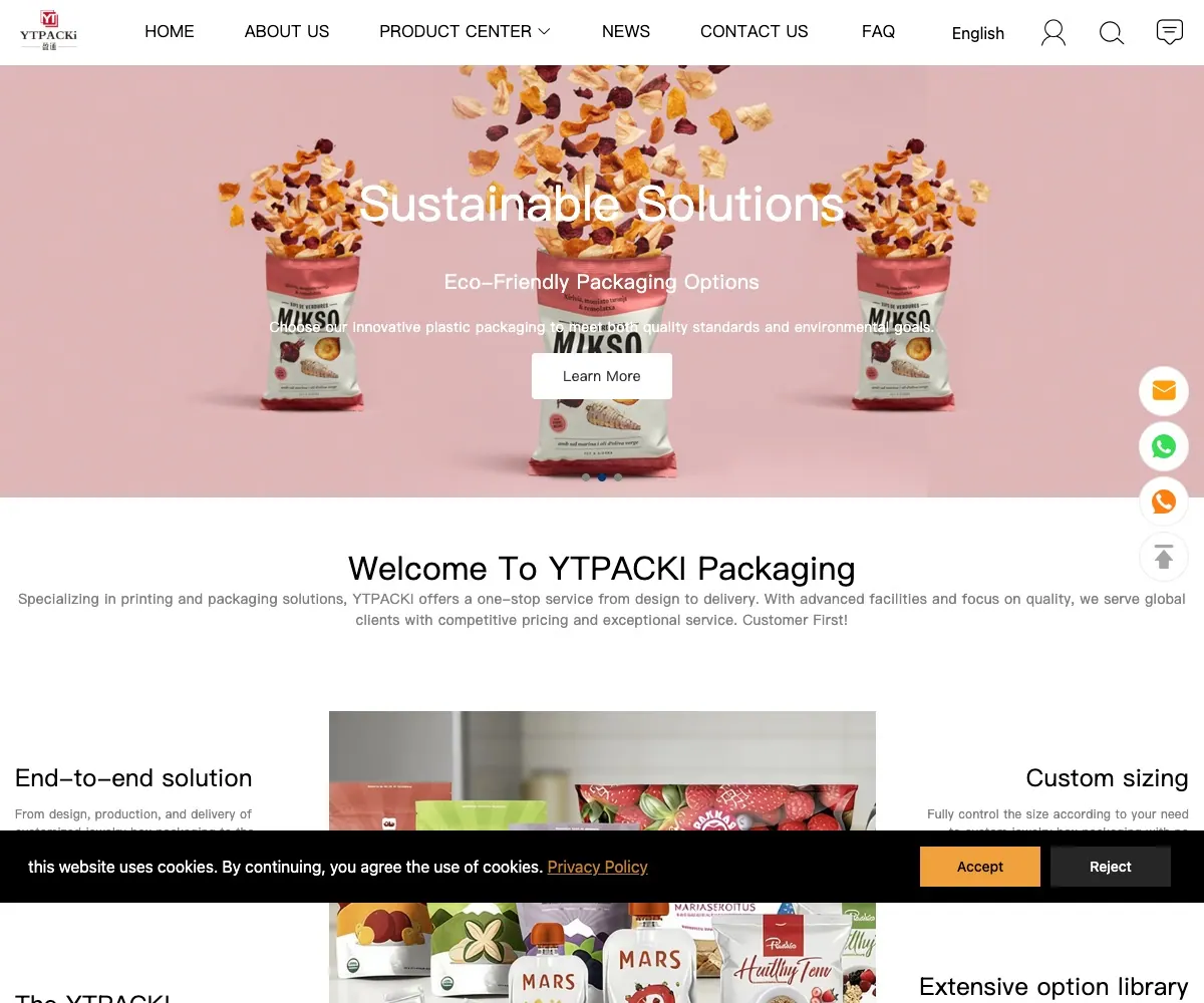 YTPACKI 首页预览
