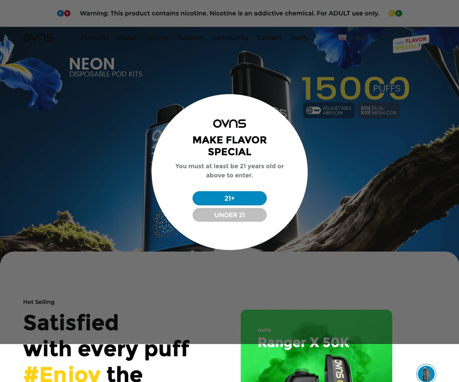 OVNS 首页预览