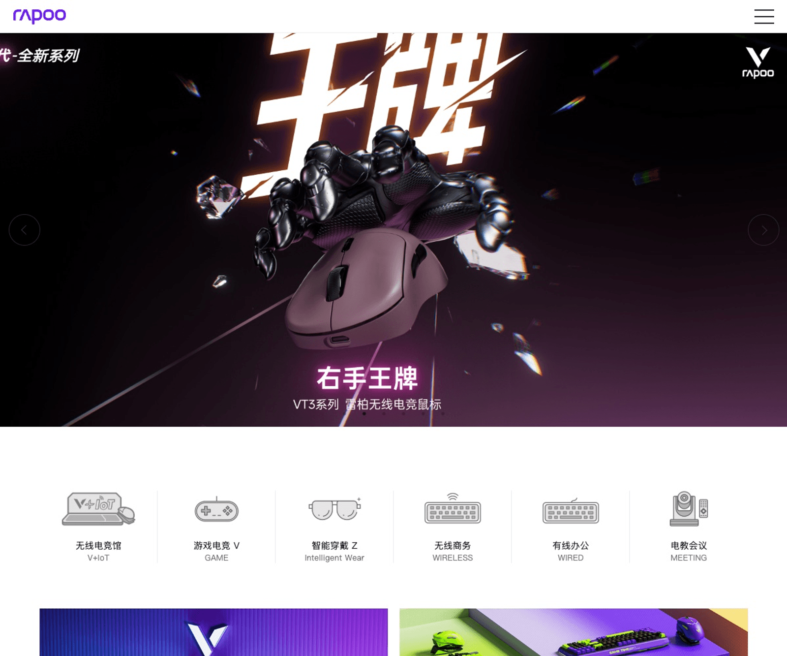雷柏 首页预览