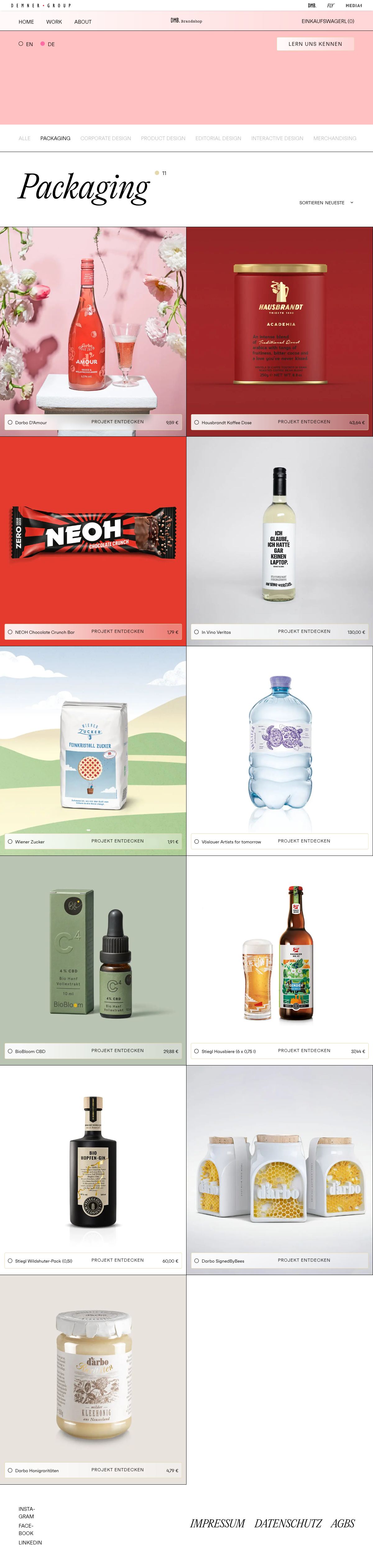 DMB. Brandshop Product Page