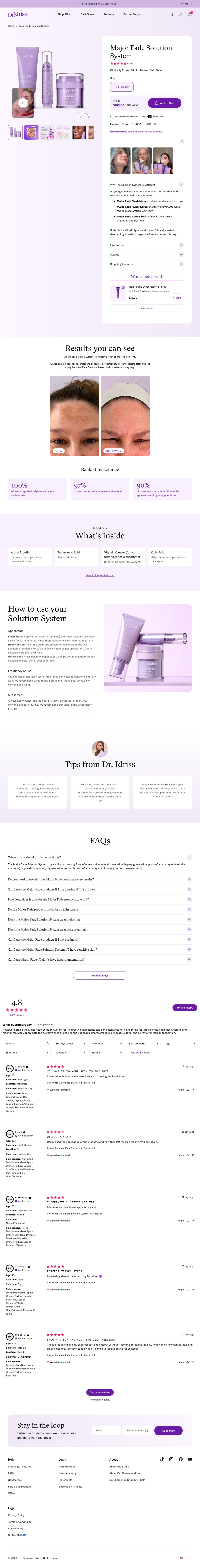 Dr. Idriss Product Page