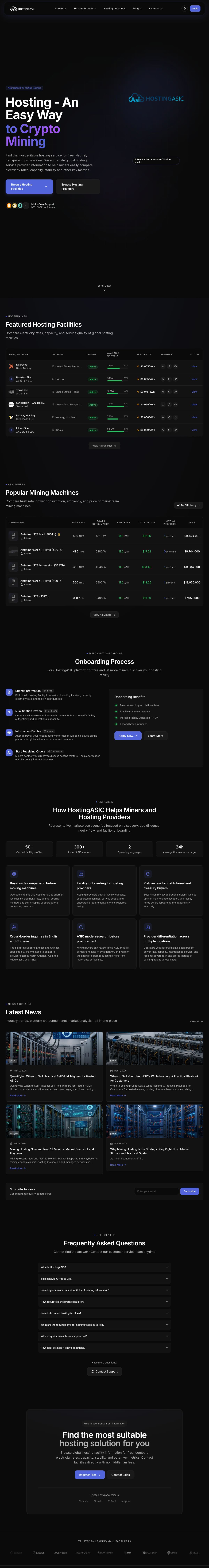 HostingASIC Homepage