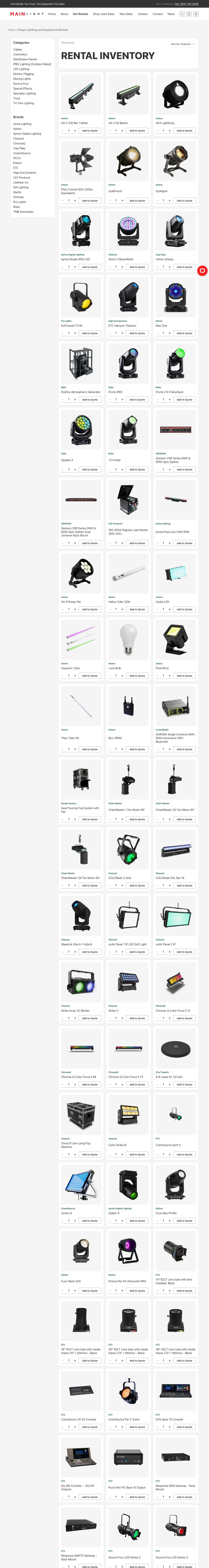 Main Light Rentals