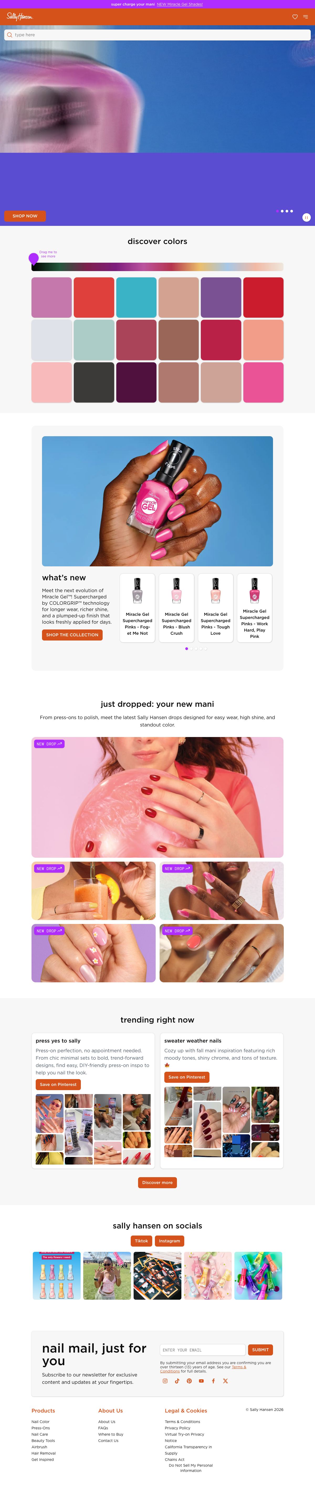 Sally Hansen Homepage
