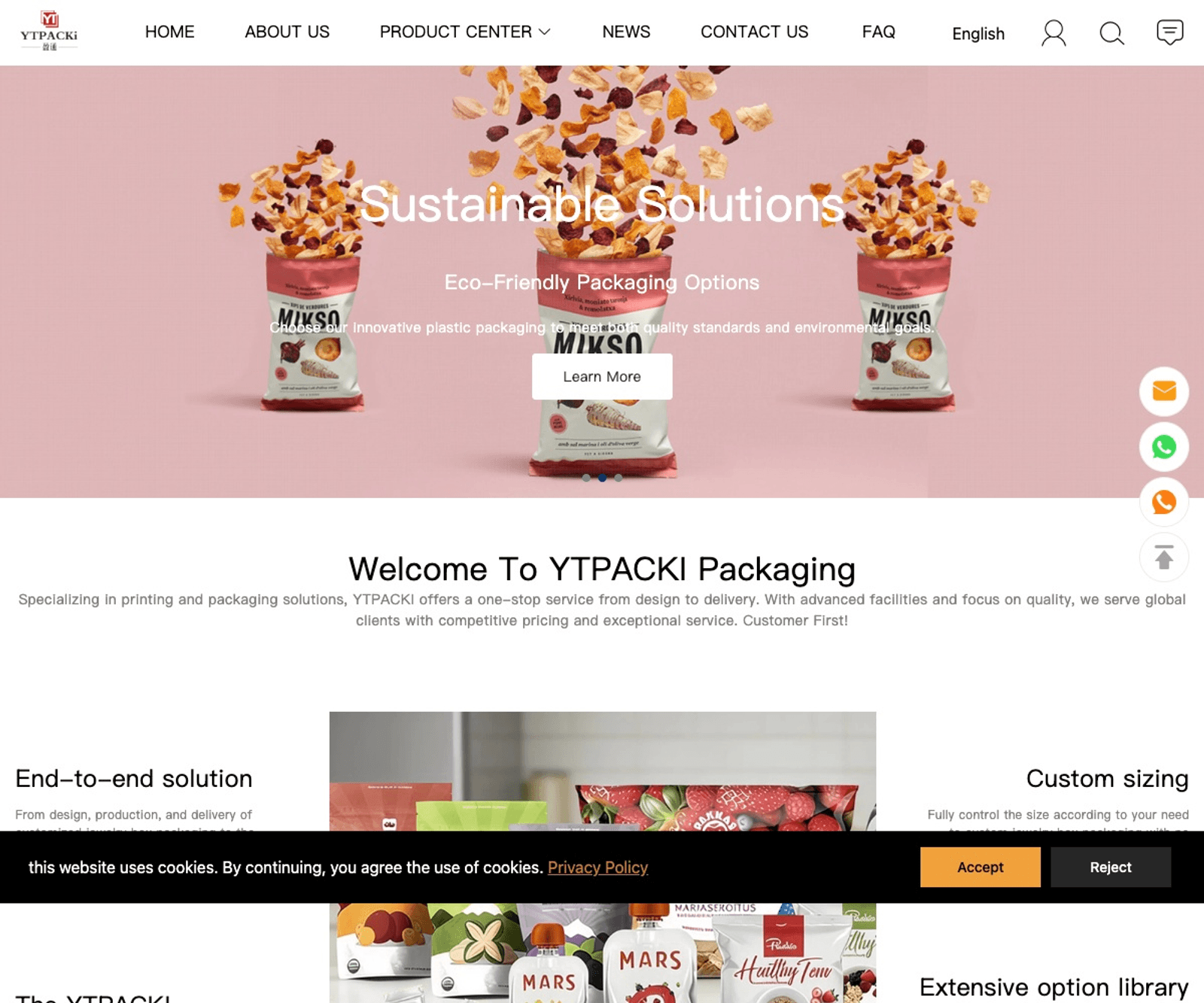 YTPACKI 首页预览